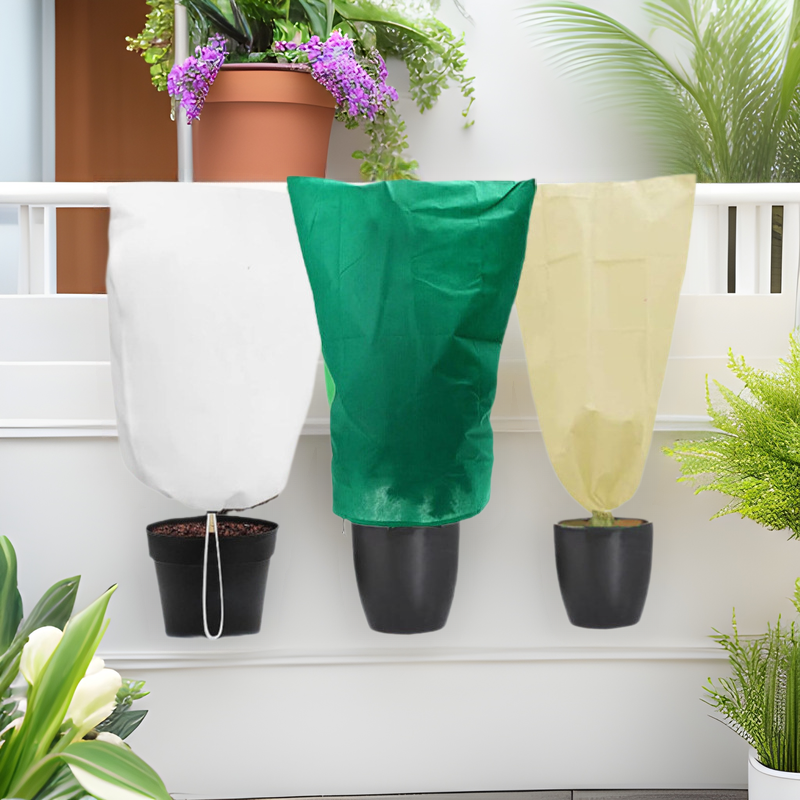Cross-border Explosions Plant Cold-proof Cover Non-woven Plant Covering Drawstring Zipper Plant Winter Freezing Protection Cover