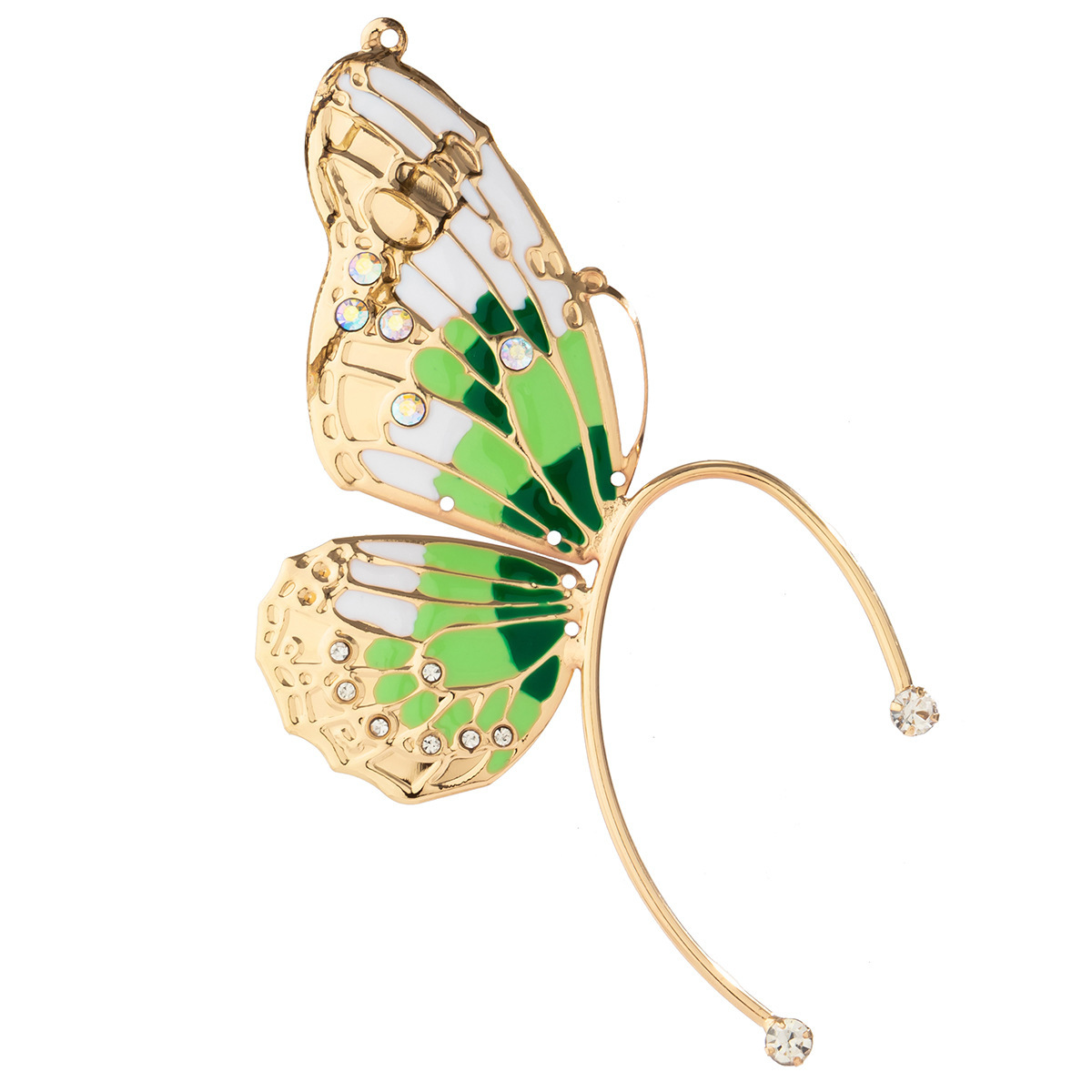 1 Piece Elegant Sweet Butterfly Plating Iron Rhinestones Ear Cuffs display picture 25