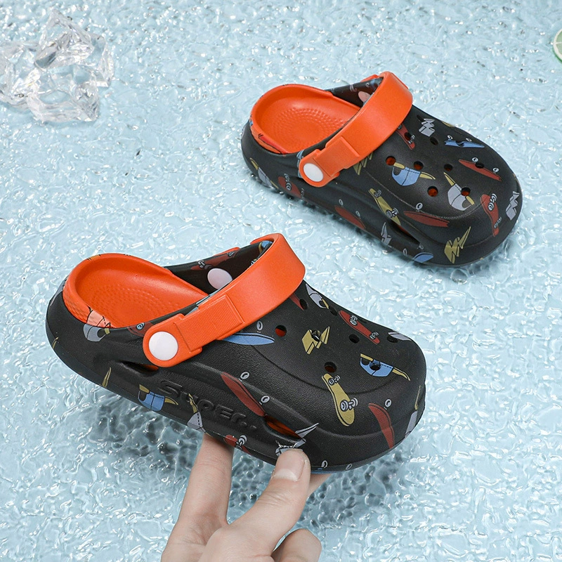 Мультяшный камуфляж детские тапочки летние нескользящие новые детские пещерные туфли носить нескользкие пляжные сандалии внутри и снаружи