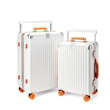 防水行李箱20定制宽拉杆铝框PC拉杆箱学生箱包批发24密码箱旅行箱