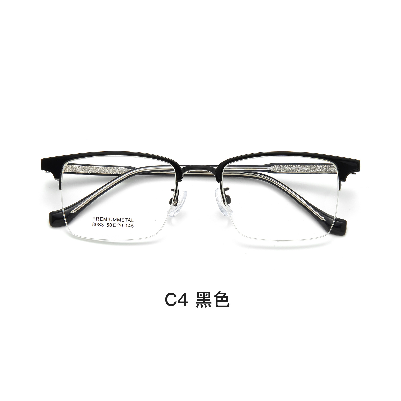 Sven medio marco de cejas para hombres, marco de gafas de aleación de negocios, cubierta de pie de placa de cristal de alta calidad, Danyang con espejos