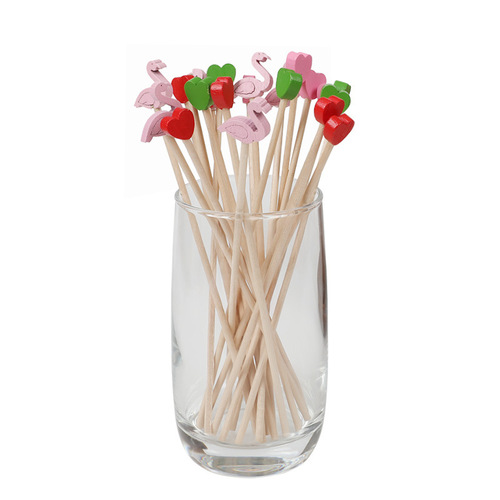 Milk tea drink stirring sticks 100 pieces disposable mixing sticks heart-shaped wooden stick coffee stirring sticks wholesale
