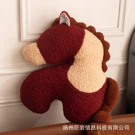 跨境赤兔马异形生肖小马驹抱枕马年吉祥物春节家居摆饰可加logo