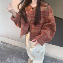 《长期有货》韩剧女主2025时尚ins风阔版圆领加厚双面羊毛大衣女