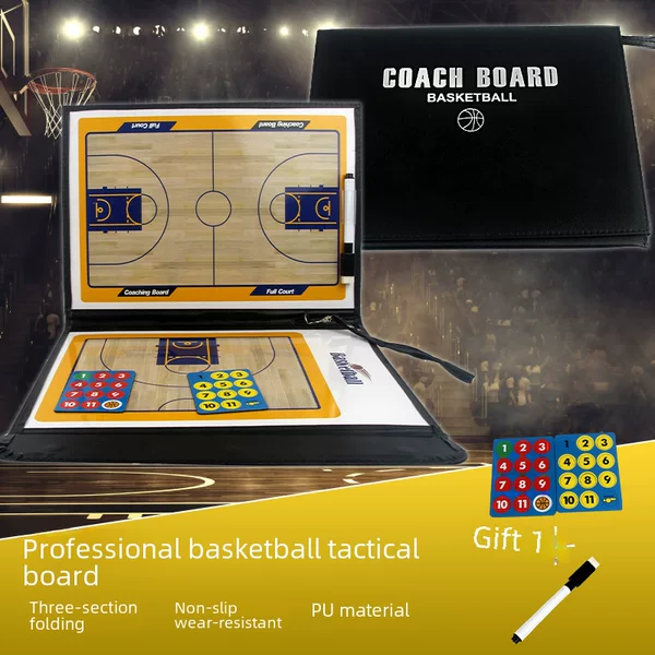 Two-fold and a half basketball tactical board basketball referee coach tactical board folding magnetic two-fold tactical teaching board