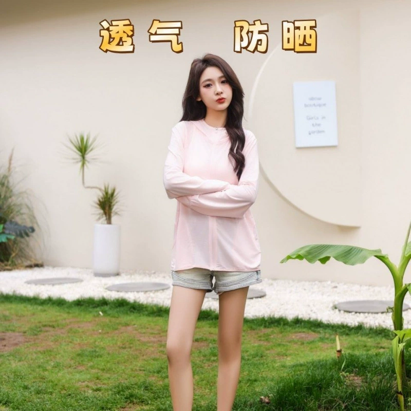 2025 новая летняя дышащая спортивная одежда из ледяного шелка с капюшоном для защиты от солнца для езды на велосипеде, защита от комаров и УФ-излучения