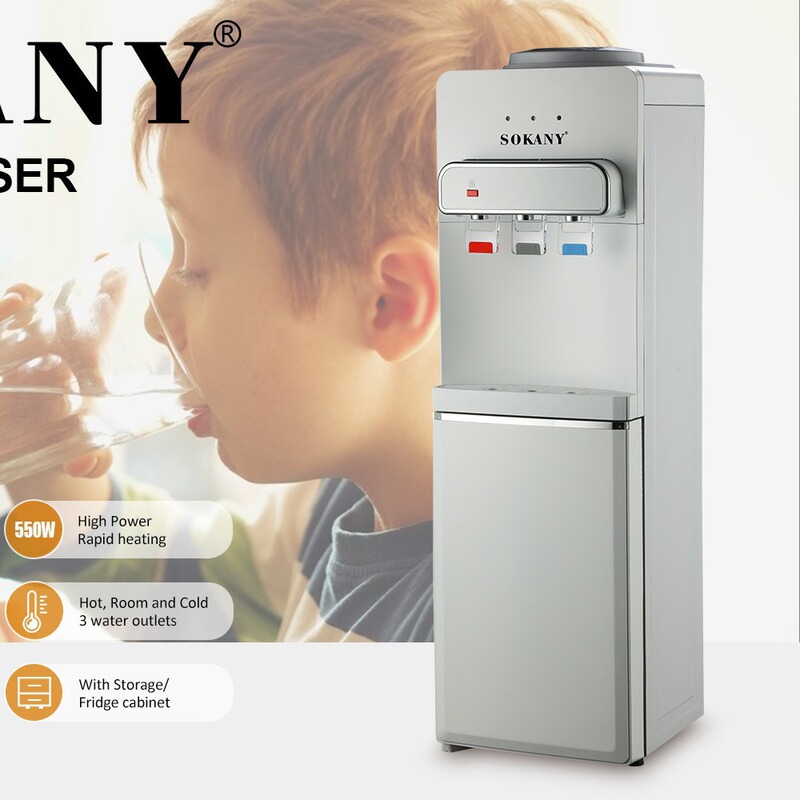 Water Dispenser Foreign Trade Hot and Cold Integrated Water Dispenser Vertical Household Energy-Saving Direct Drinking Machine 09002Sokany Water Dispenser Foreign Trade Hot and Cold Integrated Water Dispenser Vertical Household Energy-Saving Direct Drinking Machine 09002Sokany
