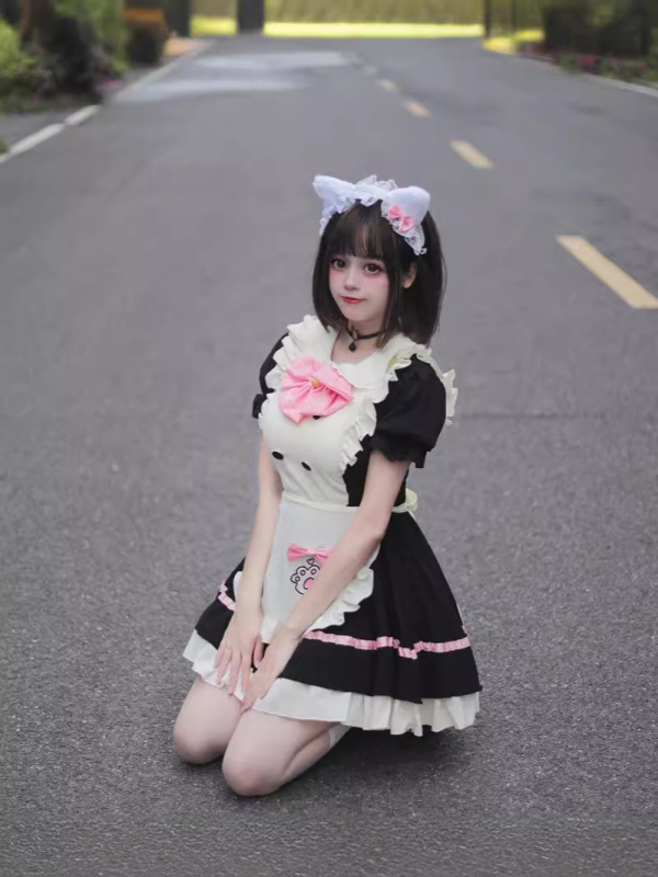 新商品クロスボーダー可愛いメイド服コスプレロリータハロウィーン女装衣装|undefined