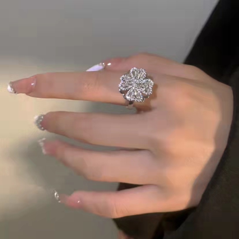 Rotating ring silver