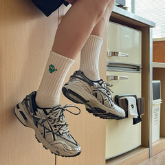 Black and white socks men long socks trendy autumn and winter anti-odor sweat-absorbent basketball cotton socks wholesale for men mid-calf socks