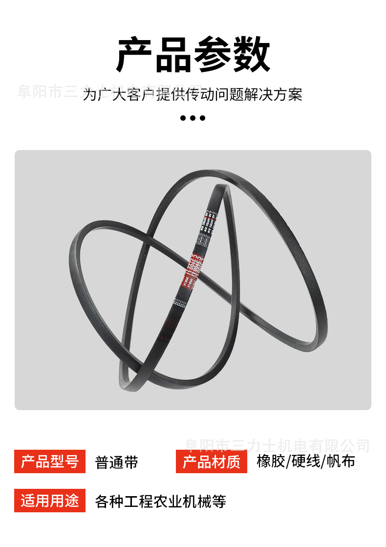 Yuezhou Brand Triangle Belt Sanlix C4000--7163 Type Rubber Industrial V-Belt for Automotive Industry