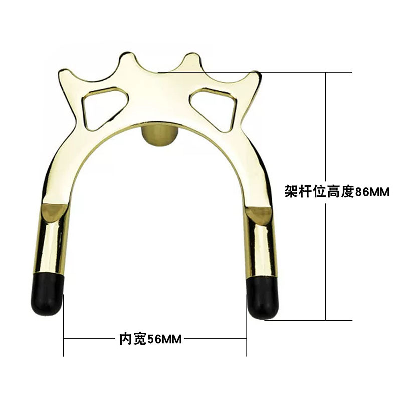 Golden high fork stand [with rubber particles]