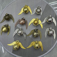 复古翅膀怀表石英表创意吊坠装饰挂件男女款合金金属表