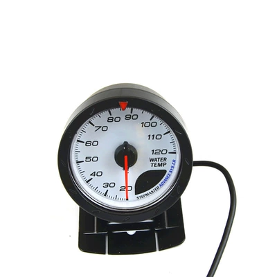 Cross-border bestseller: 60mm car modification instrument, red and white light, white face water temperature gauge, with bracket (automobile instrument)