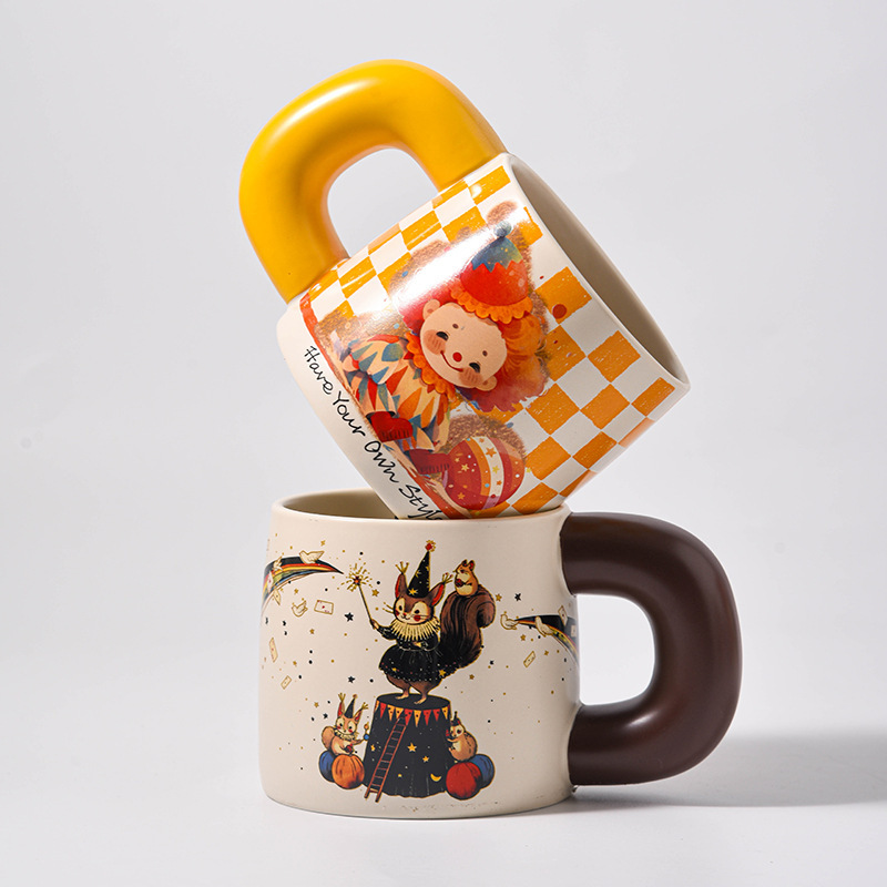 Eva Fantasy Circus Mug Original Pattern Ceramic Coffee Cup Large Capacity Drinking Cup Souvenir Cup Eva Fantasy Circus Mug Original Pattern Ceramic Coffee Cup Large Capacity Drinking Cup Souvenir Cup