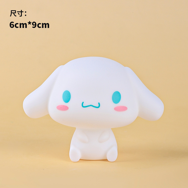 Decoración de pastel de perro de jade adorno de decoración de pastel de perro de orejas grandes blancas de dibujos animados retro Kulomi complemento de vestir para hornear tarjeta de cumpleaños