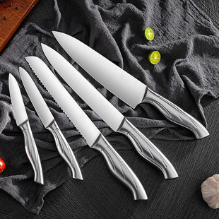 Stainless steel hollow knife Stainless steel hollow handle kitchen knife 4.5-inch steak knife