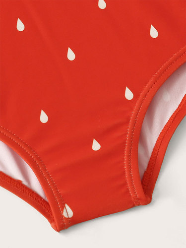 2025 Cute Strawberry One-piece Swimsuit for Girls, Baby Girl Swimwear Bikini