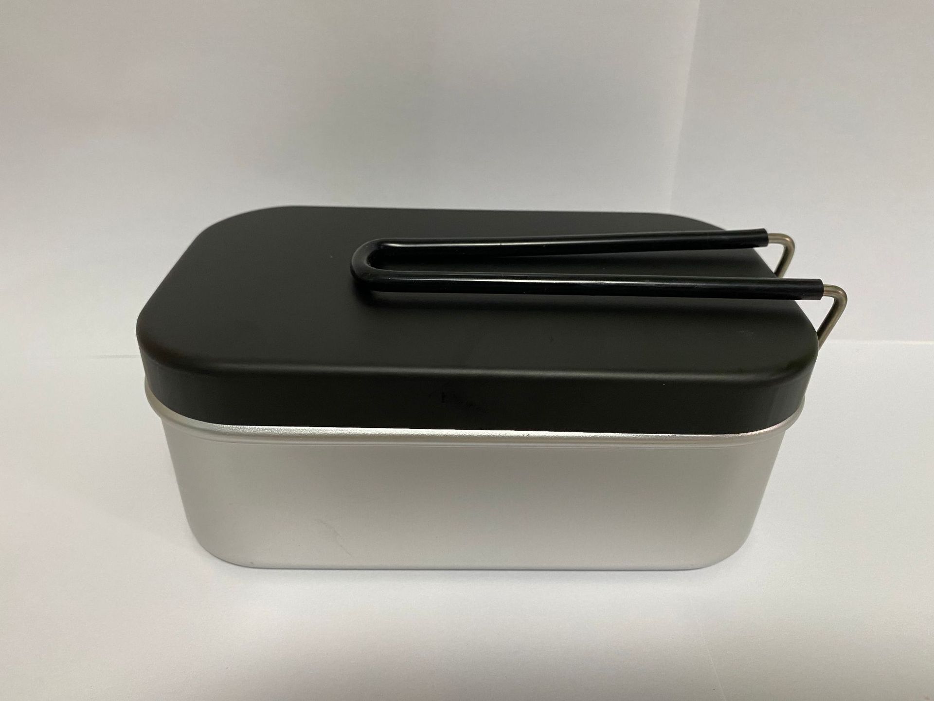 Camping al aire libre vajilla aluminio almuerzo caja portátil plegable japonés cuadrado almuerzo caja de almuerzo logotipo personalizado