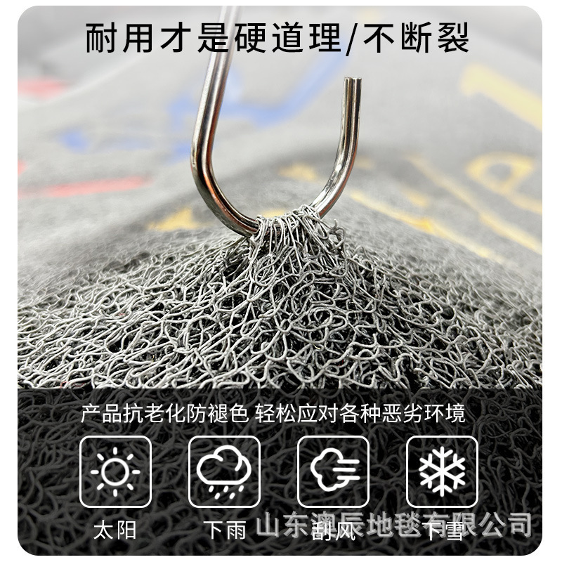 创意入户门地垫丝圈地垫入户门垫进门PVC防滑可裁剪耐磨玄关地毯|undefined