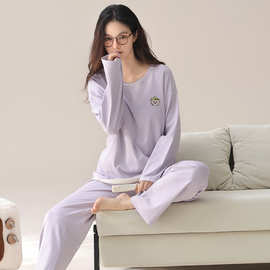 2025新款睡衣女款纯棉长袖套装春秋款卡通秋冬季家居服可外穿套装