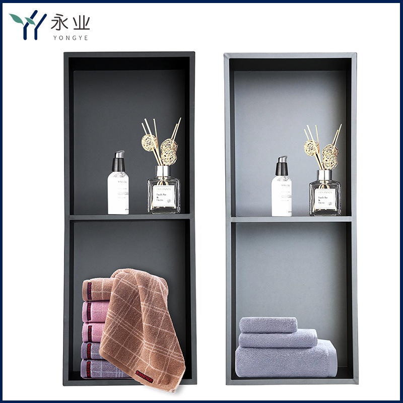 304 de acero inoxidable nicho de baño incrustado de almacenamiento en rack de almacenamiento artefacto gabinete oculto gabinete de pared rack de almacenamiento de pared