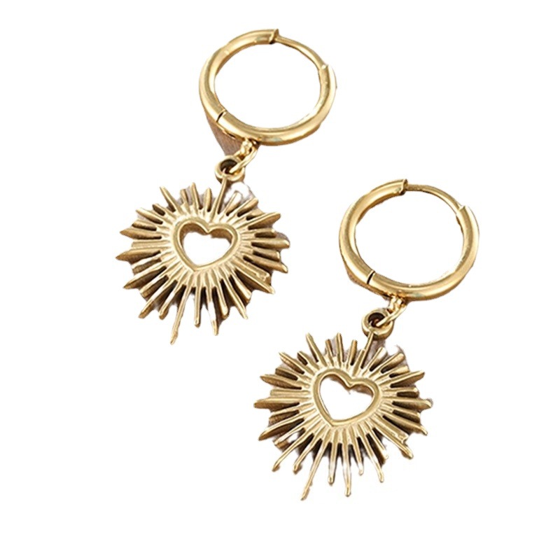 Joyería de Xupe pendientes de comercio electrónico transfronterizo de Europa y América pendientes encantadores de acero inoxidable pendientes de temperamento retro francés femenino al por mayor