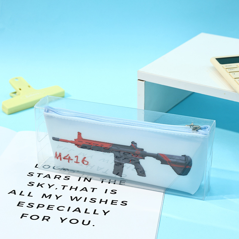 Estuche para lápices impermeable de una sola capa hexagonal, caja de papelería para niños de élite pacífica, caja de lápices de gran capacidad para estudiantes simples