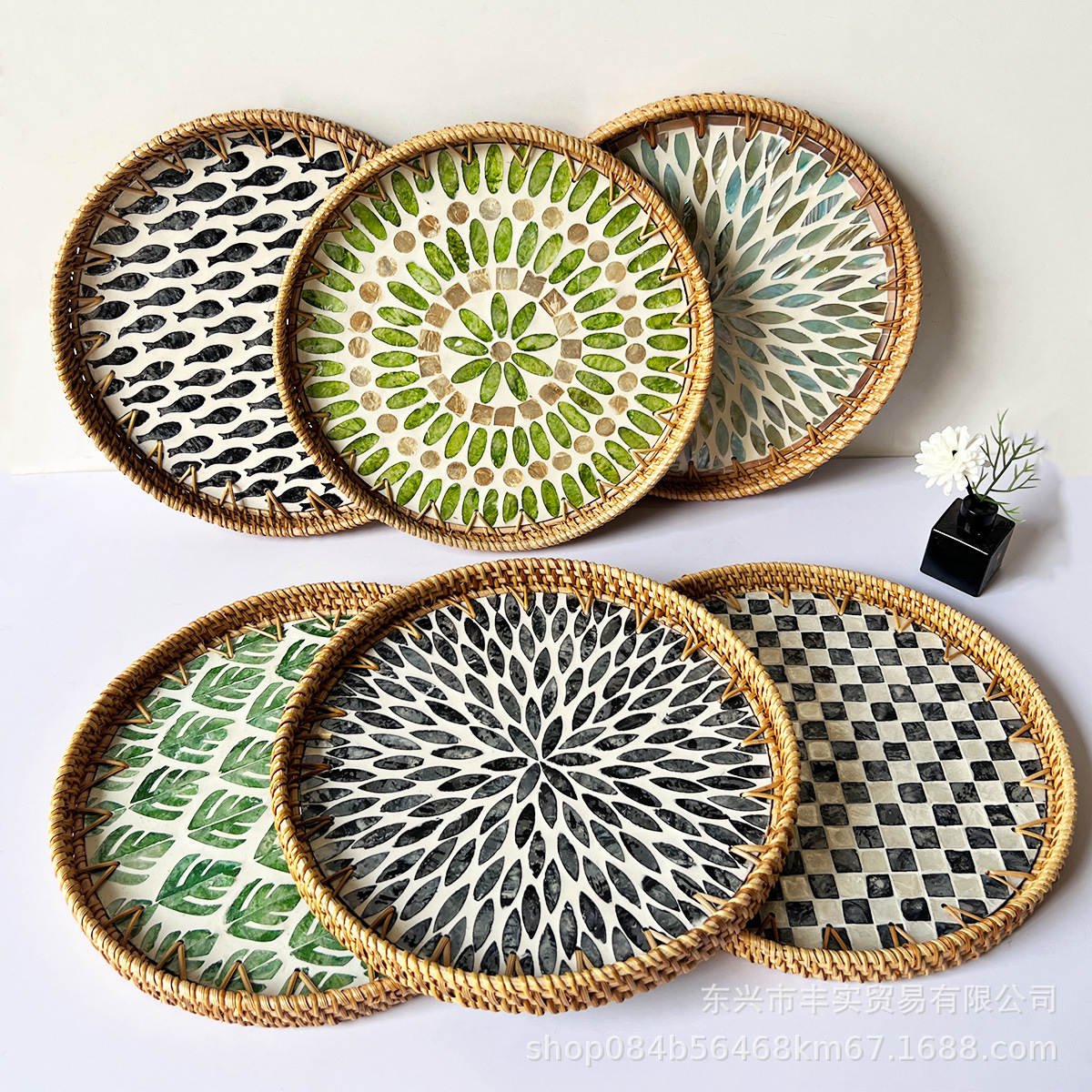Juego de Cestas de Mimbre Natural Hechas a Mano para Almacenamiento en Escritorio, Sala de Estar, Frutas, Té y Aperitivos, Venta al por Mayor