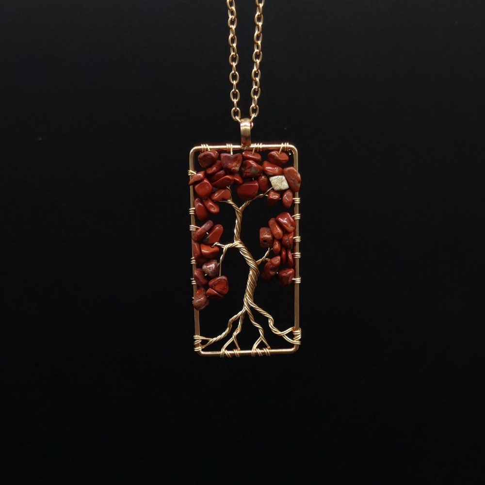 Ethnic Style Tree Crystal Plating Pendant Necklace 1 Piece