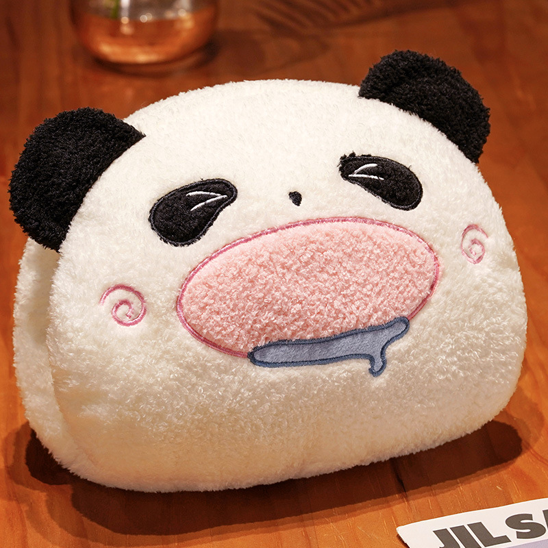 Lindo foodie de dibujos animados cálido mano almohada manta suave glutinoso casual sofá de felpa Oficina siesta chal de felpa femenina masculina