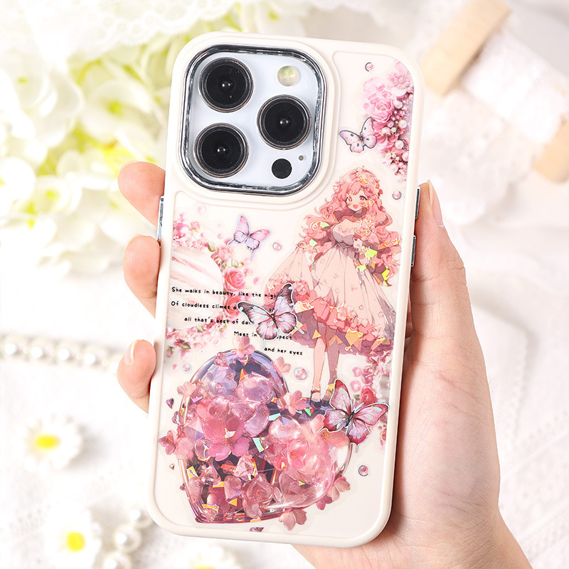 Flor belleza láser especial aceite transparente pegatinas impermeables para mascotas bolsas diy diario material concha luz pegatinas chicas