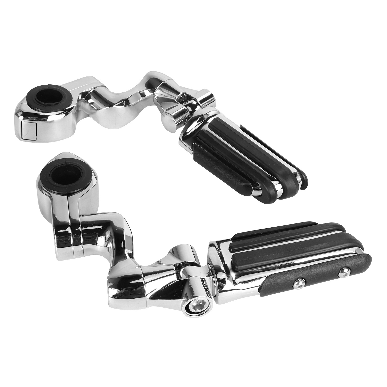 Harley Street Glide Motorcycle Modified Rubber Short Pedal Set Footrest Guard Bar Rest Bracket