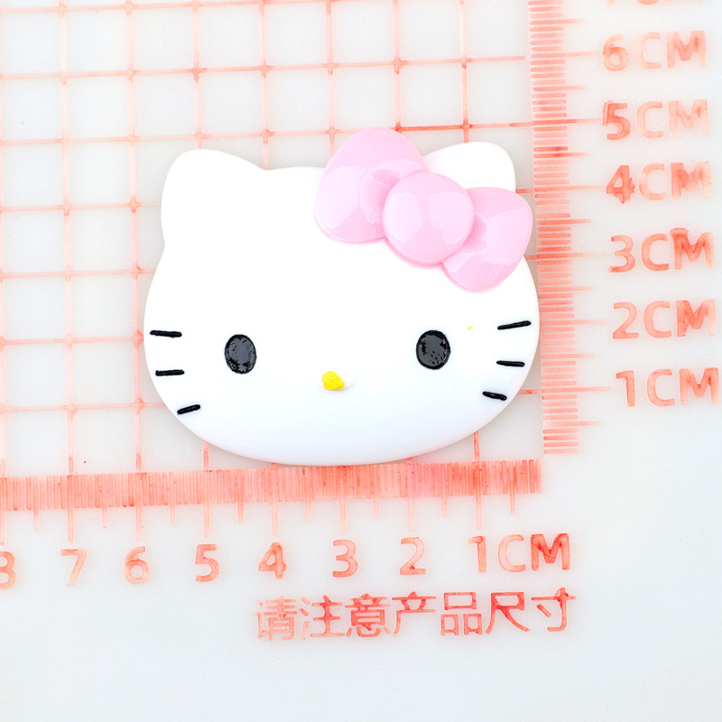 kt 猫の頭ハローキティ樹脂アクセサリー水カップ収納ボックス diy クリーム接着剤携帯電話ケース漫画人形パッチ|undefined