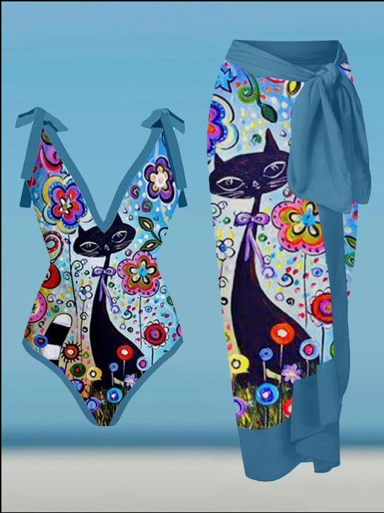 Animal Pattern Women's Animal 2 Piece Set One Piece