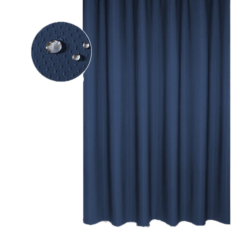 Cortina de ducha cortina de color sólido impermeable a prueba de moho engrosada 190g waffle cortina de ducha cortina de baño cortina de ducha de tela jacquard