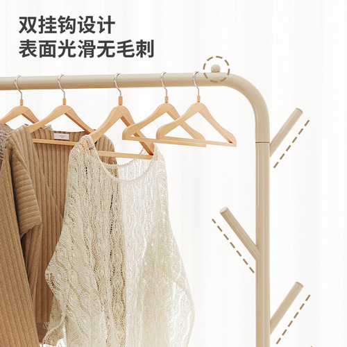 Cream-style clothes hanger floor-standing Internet celebrity home bedroom bedside hanging overnight clothes storage mobile coat rack