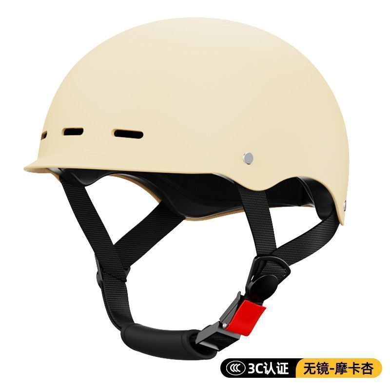 Motuoche – Electric Vehicle Helmet Motosiklet kaskı (dəbilqə) - 3c-apricot-no-mirror