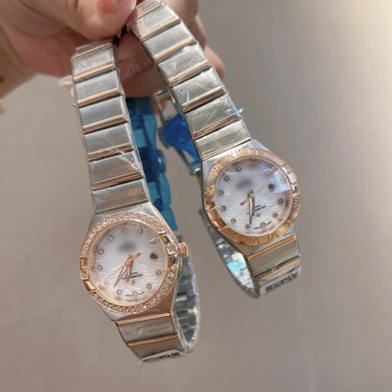 Dropshipping Classic Constellation Women's Watch with Diamond Steel Strap Swiss Quartz Movement Compact 27mm Shell Surface Watch