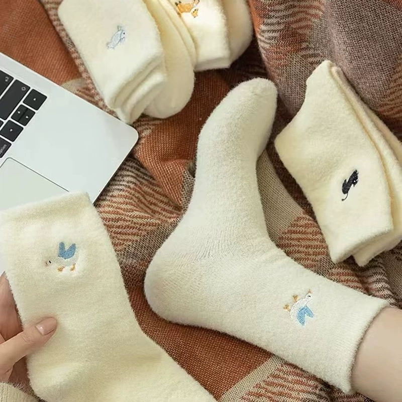 Зимние австралийские бархатные носки для детей милые животные норковые бархатные плюшевые толстые теплые плюшевые носки