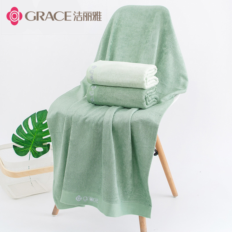 Jialiya Bath Towel 6414 Bamboo Fiber Soft Absorbent Class a Bath Towel Embroidered Logo Group Purchase Return Gift Wholesale Jialiya Bath Towel 6414 Bamboo Fiber Soft Absorbent Class a Bath Towel Embroidered Logo Group Purchase Return Gift Wholesale