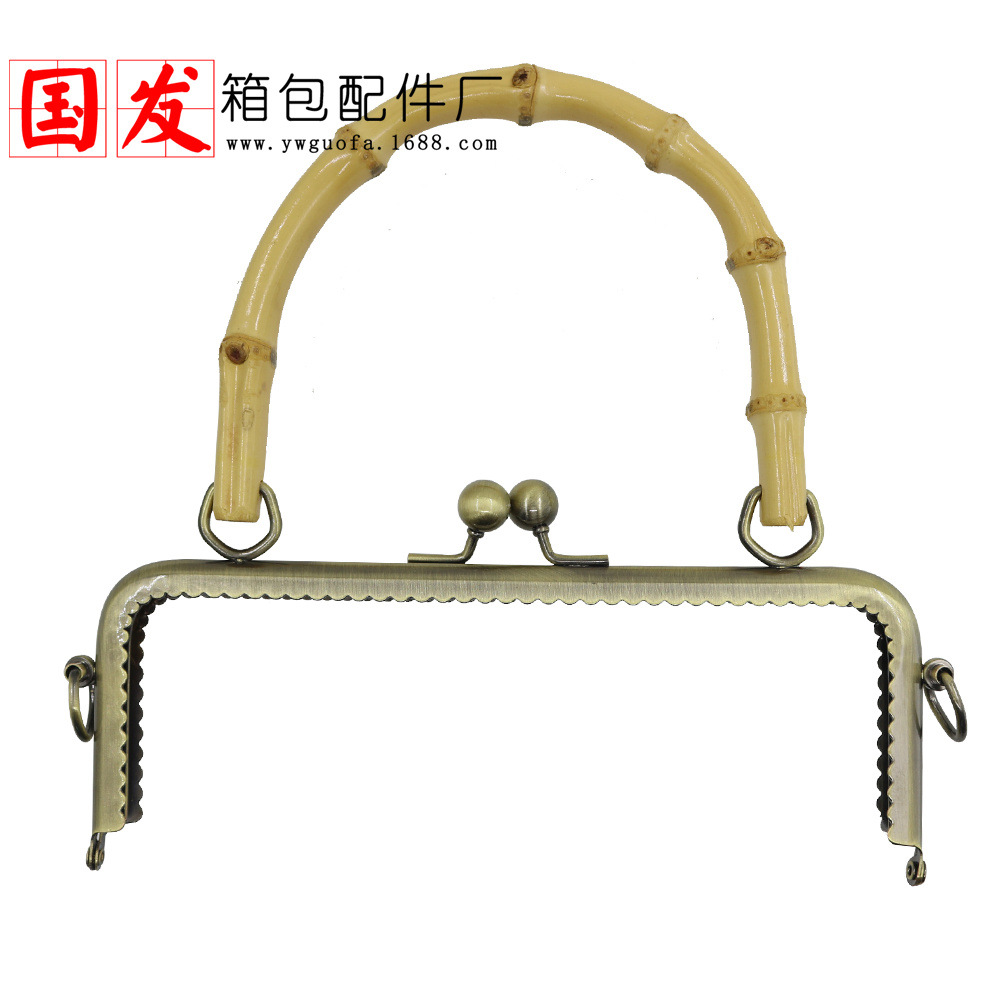 Agujero de tornillo 20CM cuadrado sin agujeros de encaje brillante oro mano de bambú oro mano de bambú