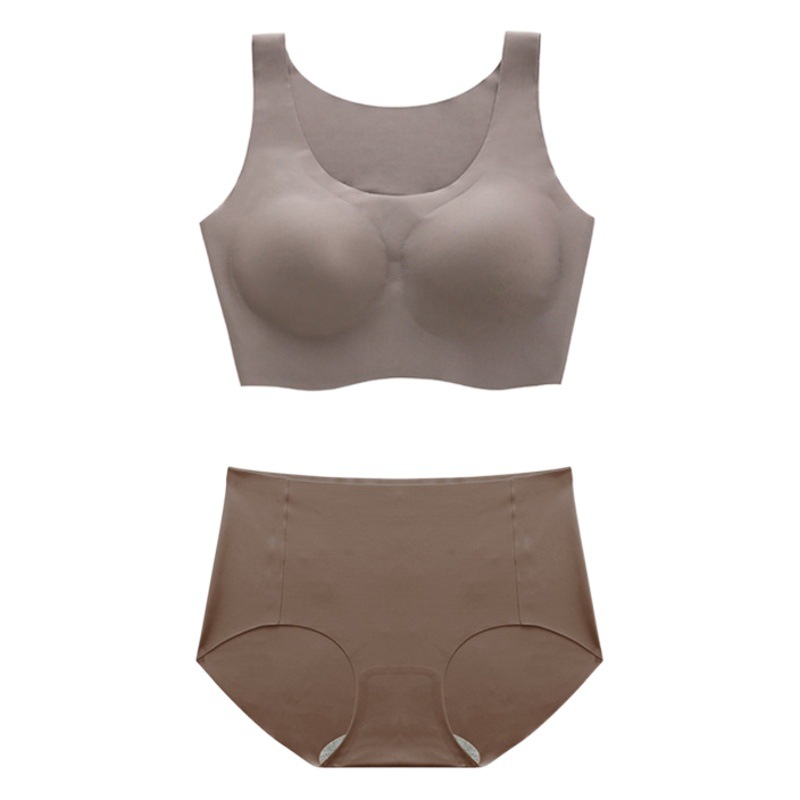 Conjunto de ropa interior sin costuras Cloud, chaleco transpirable inalámbrico de una pieza, estilo deportivo, sujetador y bragas con espalda bonita sin tallas