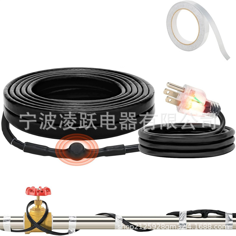 加热电缆,自调节热胶带用于带恒温器的水管