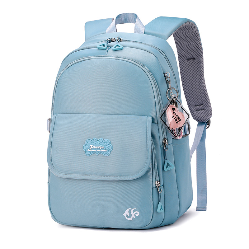 Natural Fish nueva mochila para estudiantes de escuela primaria 3-6 grado de Gran capacidad de protección ligera de la columna vertebral impermeable de una sola pieza de entrega