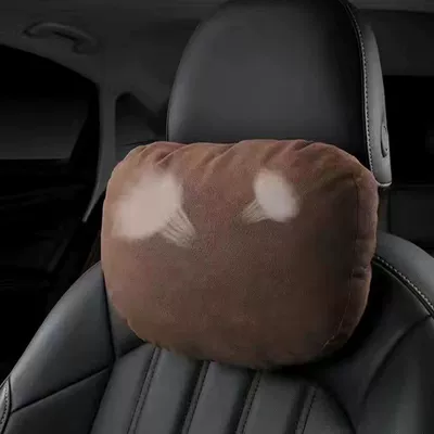 Headrest Car Neck Pillow, Car - brown-headrest