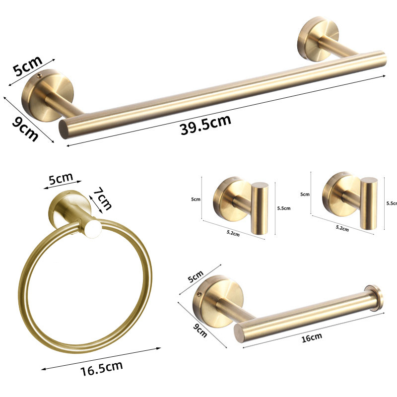 Colgante de acero inoxidable conjunto de baño hogar vida sin rastro pared tipo toalla de almacenamiento de toallas de gancho