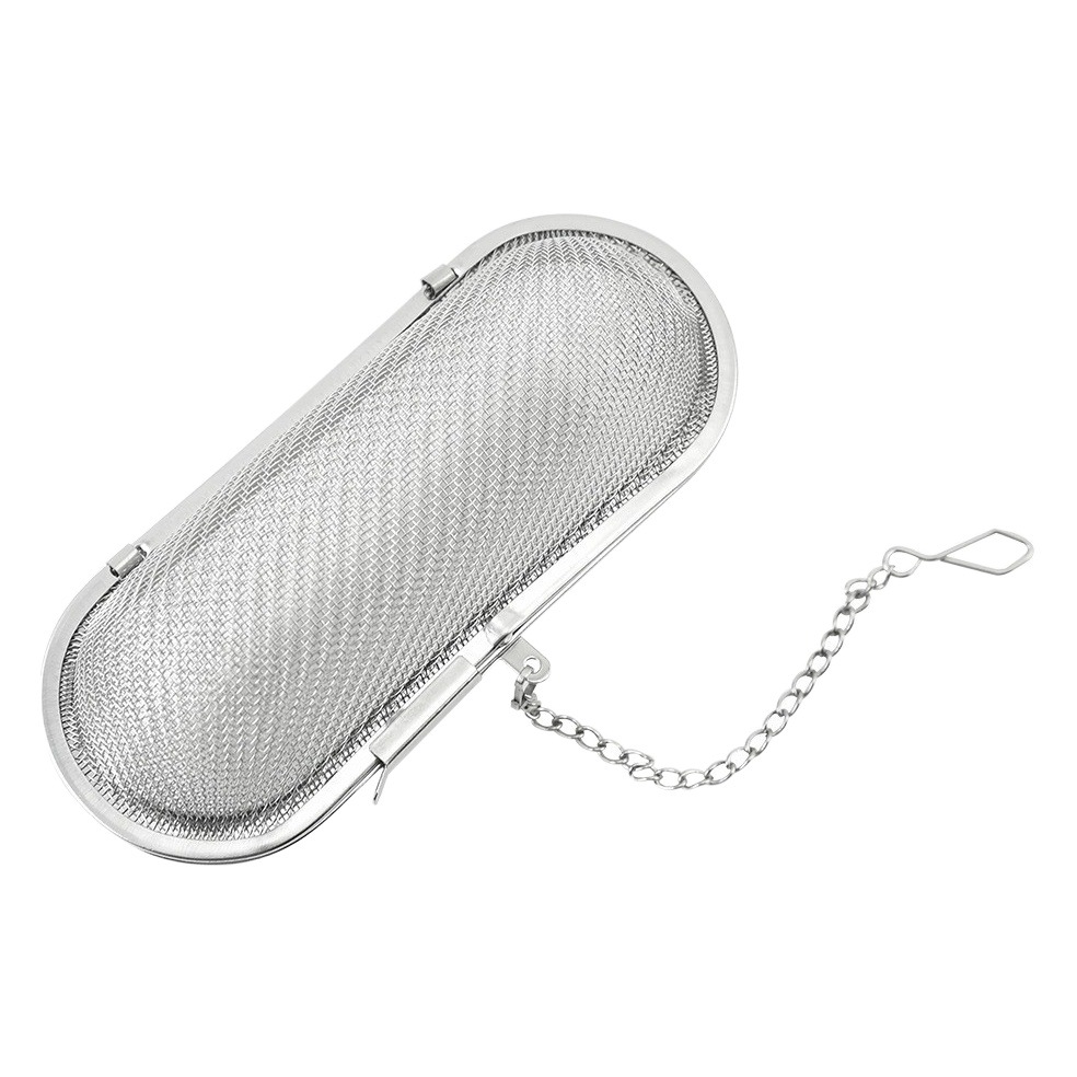 Fabricante en stock 304 Filtro de té de acero inoxidable fabricante de té rectangular tipo CÁPSULA Bola de té colador de té Filtro de té red