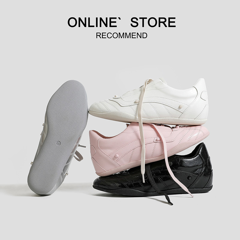 De Xun Shoes with Invisible Internal Height Increase for Women, 5cm~ Sports Casual Shoes, Retro Studded Sneakers, College Style Flats De Xun Shoes with Invisible Internal Height Increase for Women, 5cm~ Sports Casual Shoes, Retro Studded Sneakers, College Style Flats