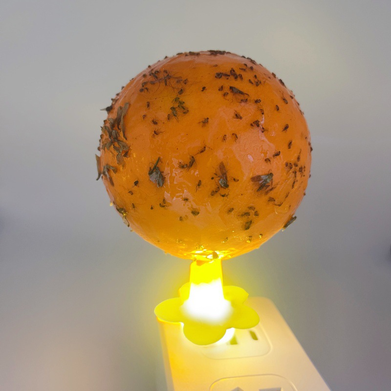 室内の発光誘虫ボールを代行して、ハエのボールを誘います。